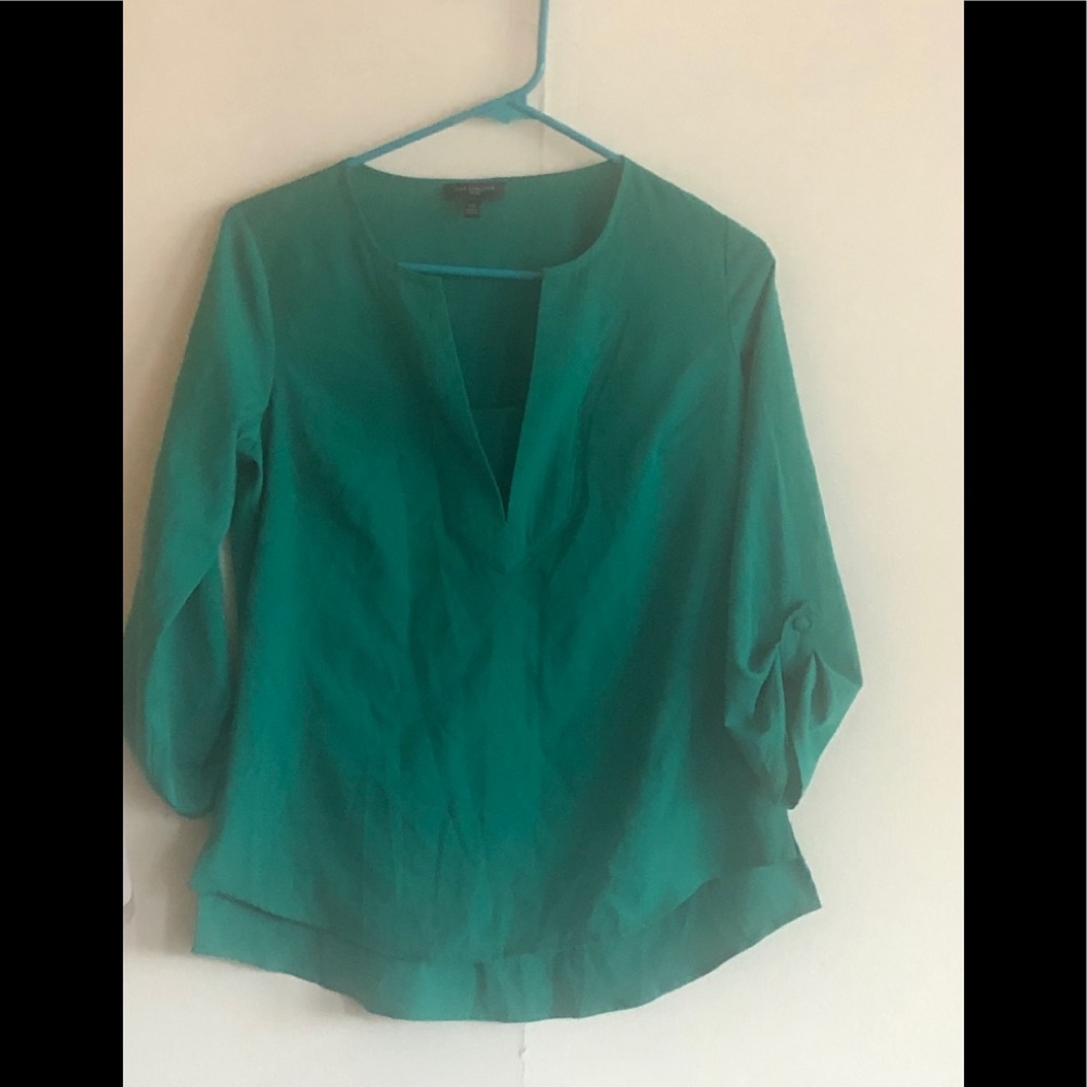 Long Sleeved Blouse The Limited Green